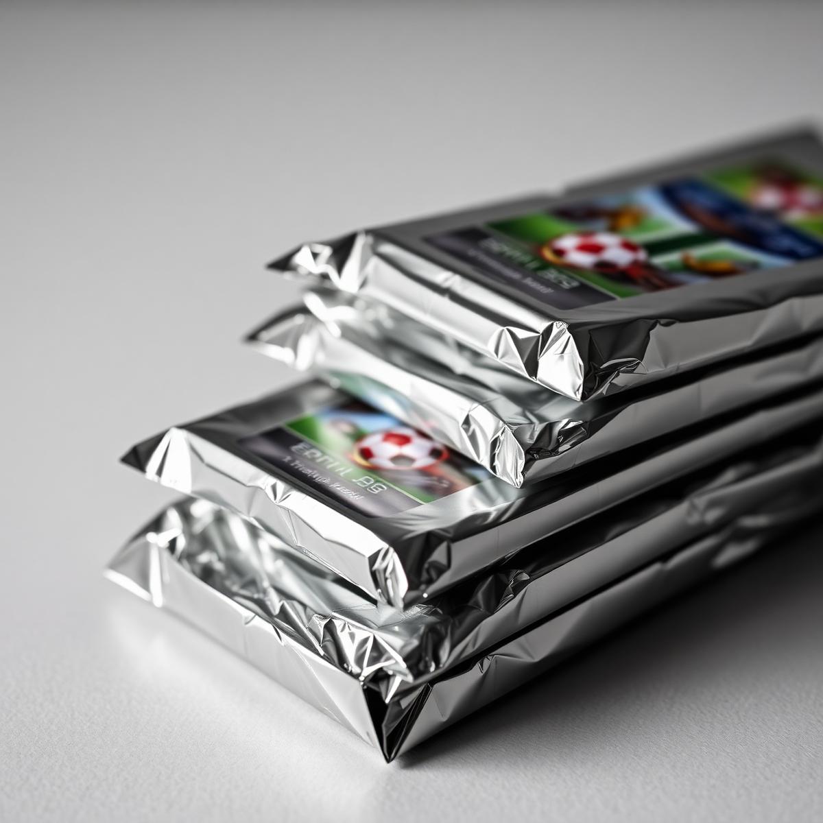 Sobres sellados de cartas de fútbol